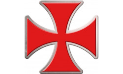 Croix des templiers - 1 autocollant de 21x21cm - Autocollant(sticker)