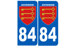 numéro immatriculation 84 Avignon - Autocollant(sticker)