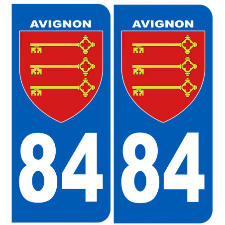 immatriculation 84 Avignon - Autocollant(sticker)
