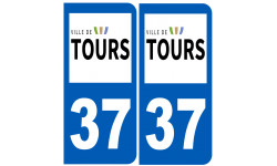 immatriculation 37 Tours - Autocollant(sticker)