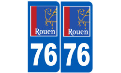 immatriculation 76 Rouen - Autocollant(sticker)