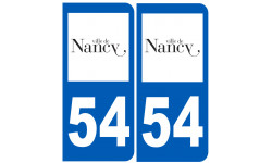 immatriculation 54 Nancy - Autocollant(sticker)