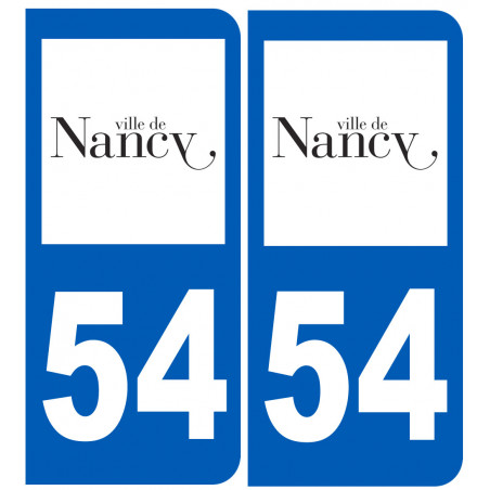 immatriculation 54 Nancy - Autocollant(sticker)