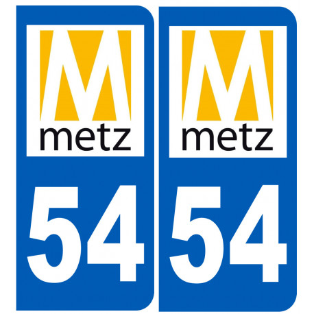 immatriculation 57 Metz - Autocollant(sticker)