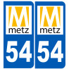 immatriculation 57 Metz - Autocollant(sticker)