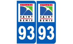 immatriculation 93 Saint-Denis - Autocollant(sticker)