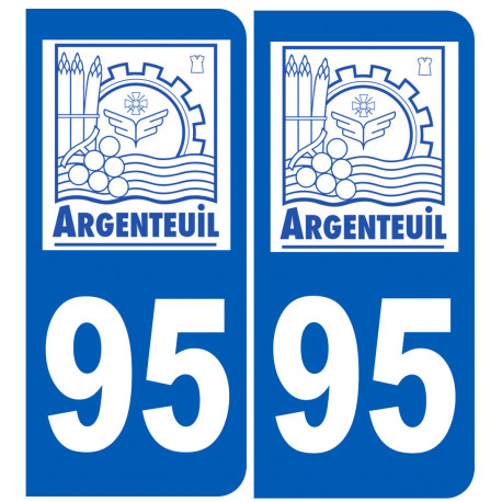 immatriculation 95 Argenteuil - Autocollant(sticker)