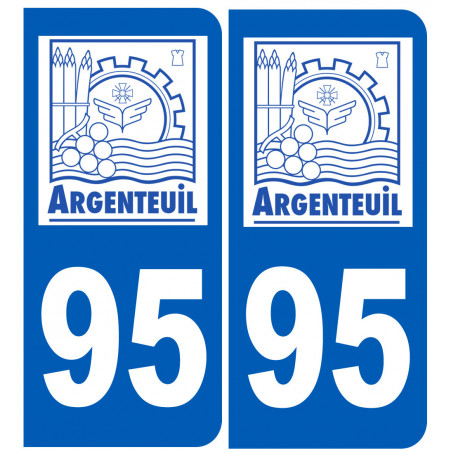 immatriculation 95 Argenteuil - Autocollant(sticker)