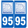 immatriculation 95 Argenteuil - Autocollant(sticker)