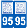 numéro immatriculation 95 Argenteuil - Autocollant(sticker)