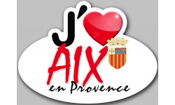 J'aime Aix-en-Provence - 15x11cm - Autocollant(sticker)