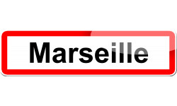 Marseille - 15x4 cm - Autocollant(sticker)