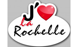 j'aime la Rochelle - 15x11cm - Autocollant(sticker)