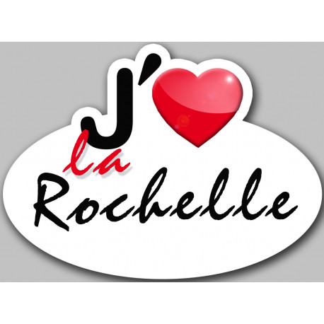 j'aime la Rochelle - 15x11cm - Autocollant(sticker)