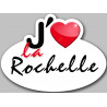 j'aime la Rochelle - 15x11cm - Autocollant(sticker)
