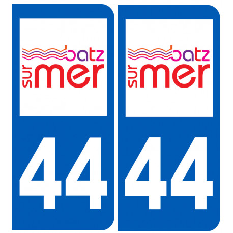 immatriculation 44 Batz sur Mer - Autocollant(sticker)