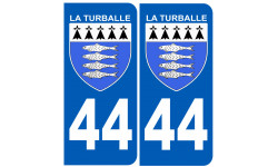 immatriculation 44 La Turballe - Autocollant(sticker)