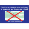 Paiement par Chèques refusés - 15x9.2cm - Autocollant(sticker)