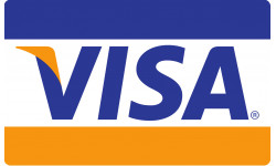 Paiement par carte Visa 2 accepté - 15x9.2cm - Autocollant(sticker)