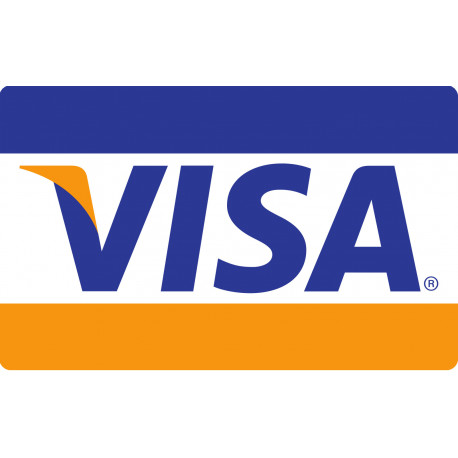 Paiement carte Visa accepté - 15x9.2cm - Autocollant(sticker)