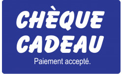 Paiement Chèque cadeau accepté - 10x6cm - Autocollant(sticker)