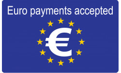 Euro payments accepted - 15x9.2cm - Autocollant(sticker)