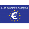 Euro payments accepted - 15x9.2cm - Autocollant(sticker)