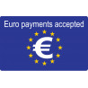 Euro payments accepted - 20x12.3cm - Autocollant(sticker)