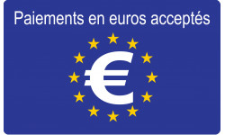 Paiements euros acceptés - 10x6cm - Autocollant(sticker)