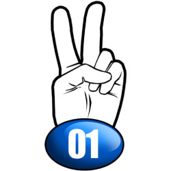 salut de motard de l'Ain - 15x7.2cm - Sticker/autocollant