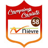 Camping car Nièvre 58 - 10x7.5cm - Autocollant(sticker)