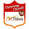 campingcariste Nièvre 58 - 10x7.5cm - Autocollant(sticker)