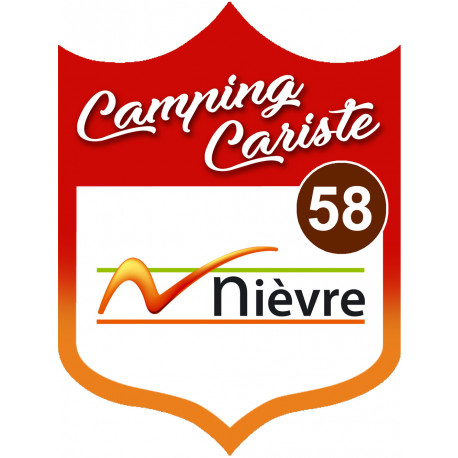 Campingcariste Nièvre 58 - 15x11.2cm - Autocollant(sticker)