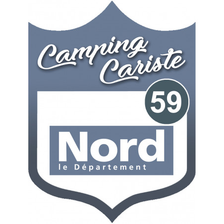 Camping car nord 59 - 10x7.5cm - Autocollant(sticker)
