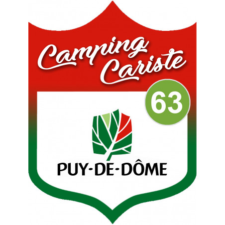 Camping car Puy de Dôme 63 - 20x15cm - Autocollant(sticker)
