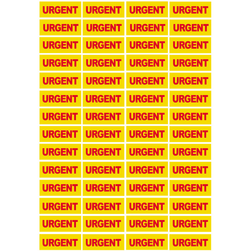 URGENT - 56fois 4.8x2cm - Sticker/autocollant