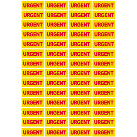 URGENT - 56 unit. 4.8x2cm - Autocollant(sticker)