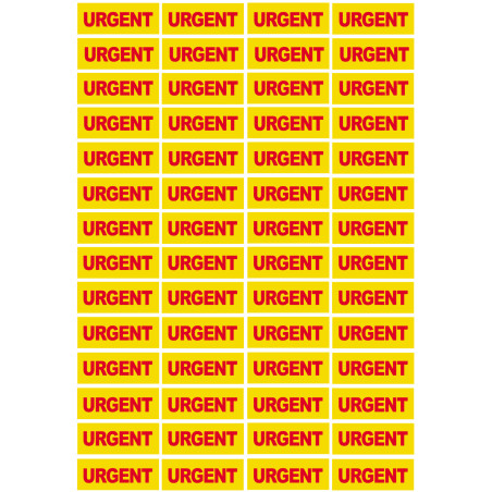 URGENT - 56fois 4.8x2cm - Sticker/autocollant
