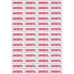 CONFIDENTIEL - 56fois 4.8x2cm - Sticker/autocollant