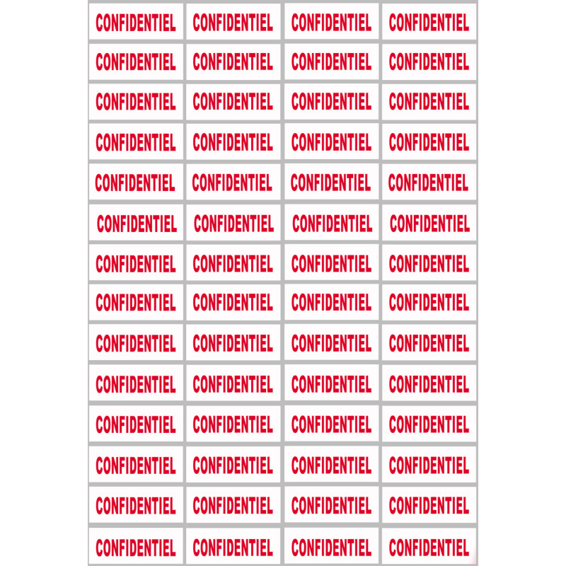 CONFIDENTIEL - 56fois 4.8x2cm - Sticker/autocollant