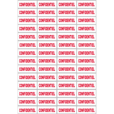 CONFIDENTIEL - 56fois 4.8x2cm - Sticker/autocollant