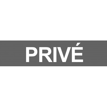 Privé gris - 29x7cm - Autocollant(sticker)