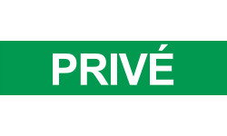 Privé vert - 29x7cm - Autocollant(sticker)