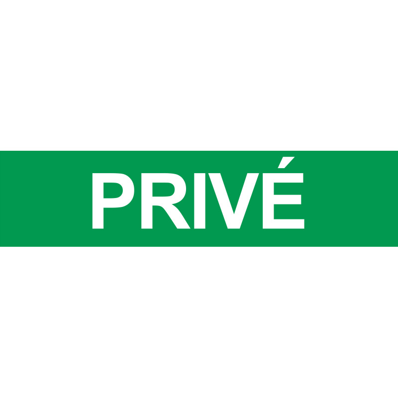 Privé vert - 29x7cm - Sticker/autocollant