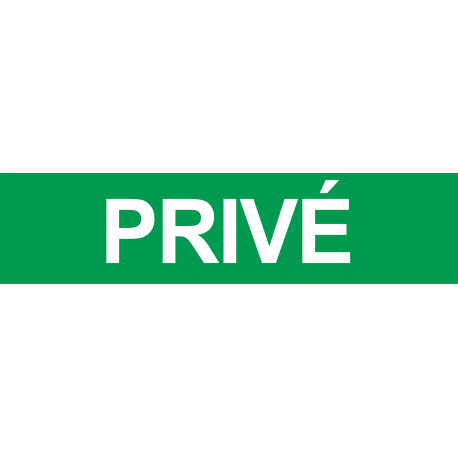 Privé vert - 29x7cm - Autocollant(sticker)