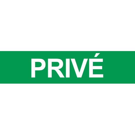 Privé vert - 29x7cm - Autocollant(sticker)