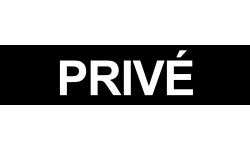 Privé noir - 29x7cm - Autocollant(sticker)