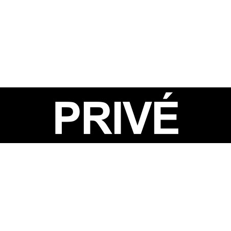 Privé noir - 29x7cm - Autocollant(sticker)