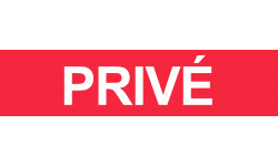 Privé rouge - 15x3.5cm - Autocollant(sticker)