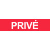 Privé rouge - 15x3.5cm - Autocollant(sticker)